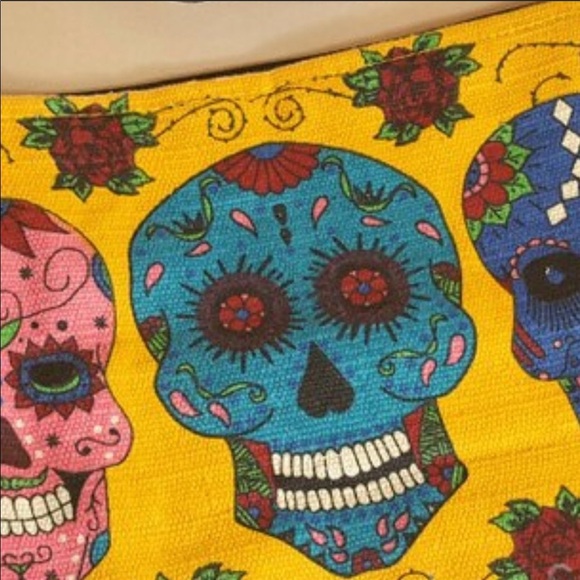 Yellow Day of the Dead Shoulder Bag - Picture 2 of 2